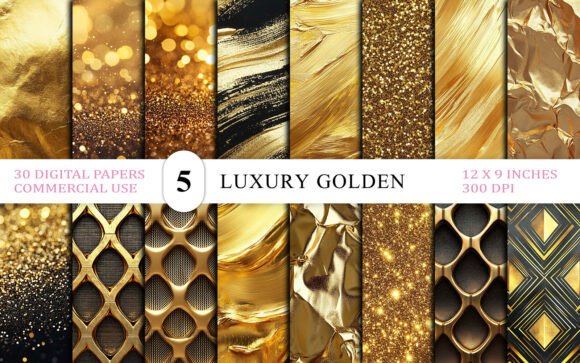 Download Luxury Golden Texture Background Bundle - Golden Collection