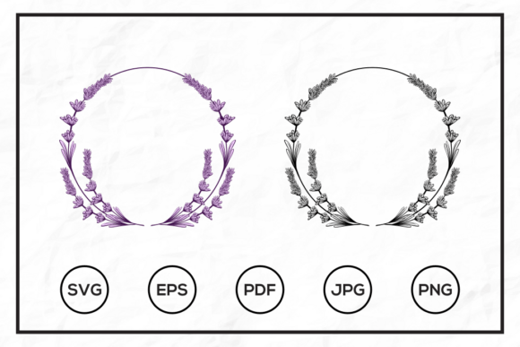 Download Lavender Flower Frame Illustration - Flower frame illustration Collection