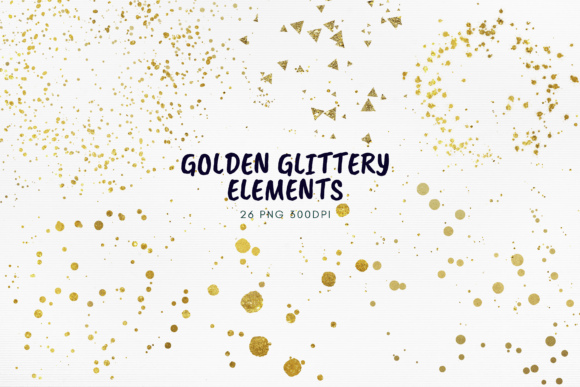 Download Golden Glittery PNG Gold Foil Confetti - Premium Resources