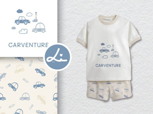 Download Cartoon and Seamless Pattern with Cars - Cartoon Collection