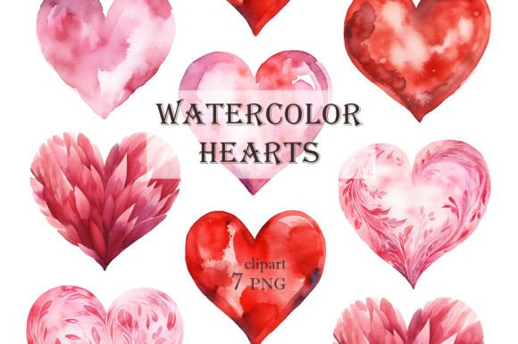 Download Watercolor Hearts - Premium Resources