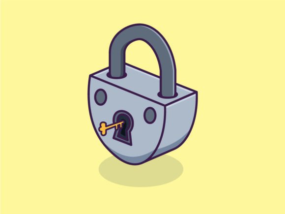Download Padlock and Key Cartoon Icon - Cartoon Collection