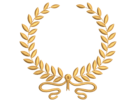 Download Golden Laurel Bow Wreath Frame - Golden Collection