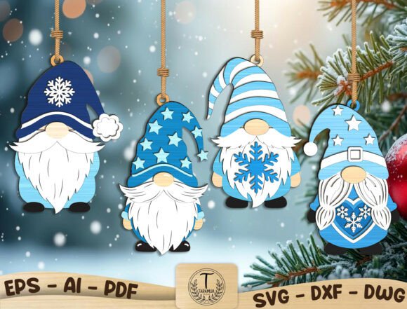 Download Winter Gnomes Christmas Ornament SVG - Gnome Collection