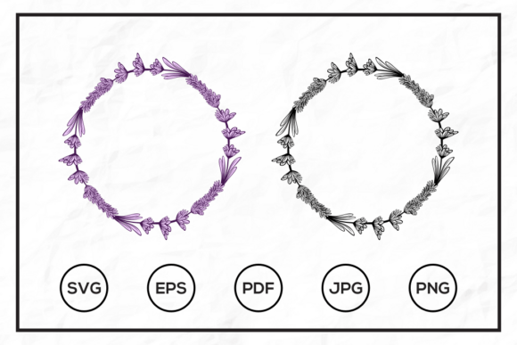 Download Lavender Flower Frame Illustration - Flower frame illustration Collection