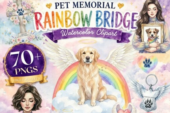 Download Pet Memorial Rainbow Bridge Clipart | 70 - Pet Collection