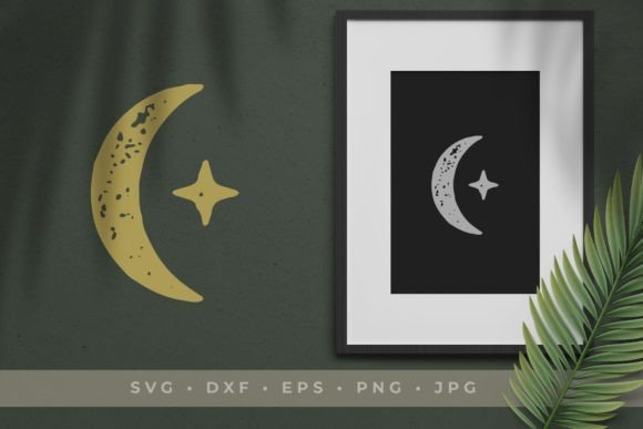 Download Magic Half Moon with Star Golden - Golden Collection