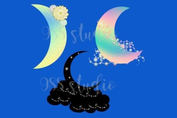 Download Crescent Moon Clip Art Lighting Flower - Moon clip art Collection