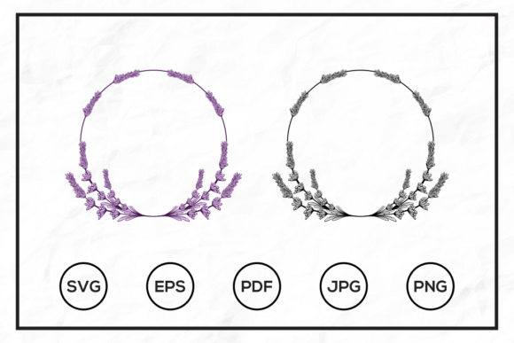 Download Lavender Flower Frame Illustration - Flower frame illustration Collection