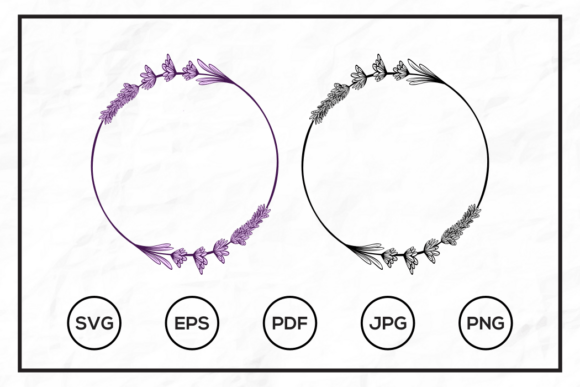 Download Lavender Flower Frame Illustration - Flower frame illustration Collection