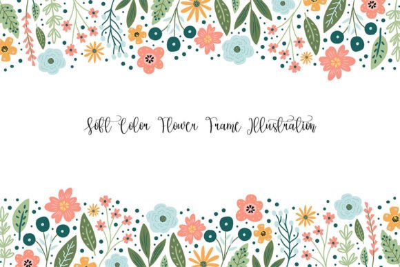 Download Cute Retro Flower Frame Illustration - Flower frame illustration Collection