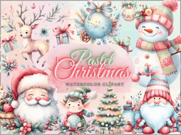 Download Pastel Christmas Clipart - Christmas PNG - Pastel christmas Collection