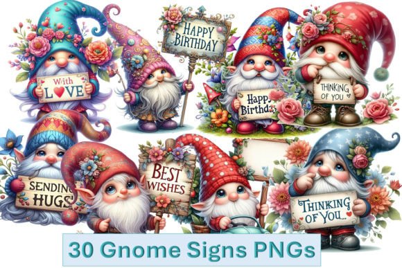 Download Sentiment Tag Gnomes Clipart, Birthday, - Gnome Collection