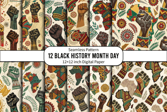Download Black History Month Seamless Patterns - Premium Resources