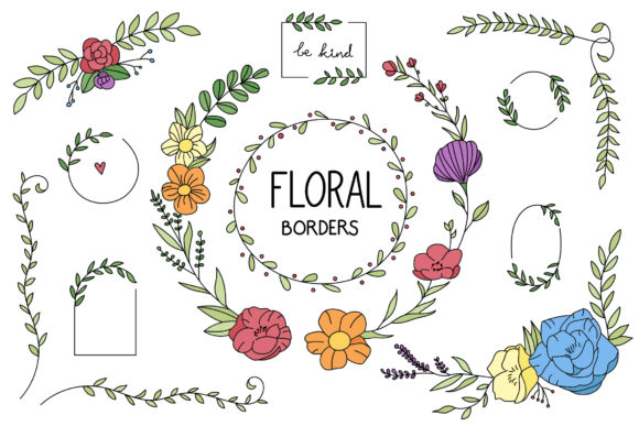 Download Flower Frame Illustration Bundle - Flower frame illustration Collection